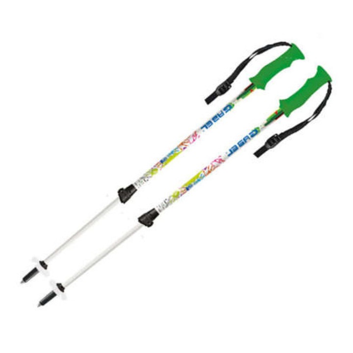 Ски щеки, Gabel Energy FL регулируеми, 70-108 см, бели/зелени, за деца