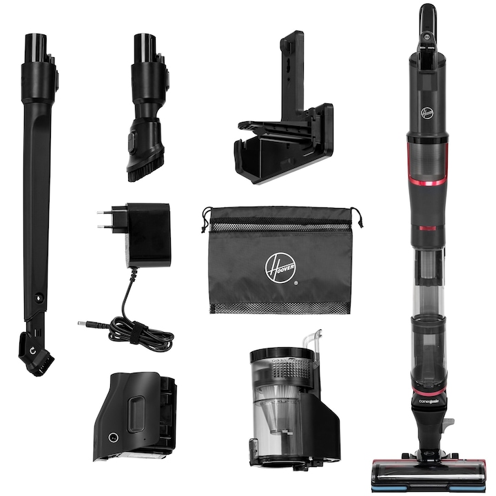 Aspirator fara fir Hoover HFX10H, 21.6V, 30 min autonomie, filtru EPA 10, titan, 3.69 kg