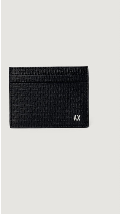 Мъжки портфейл, Armani Exchange, модел 958053 4R847, естествена кожа, черен, 10x7.5x0.01см