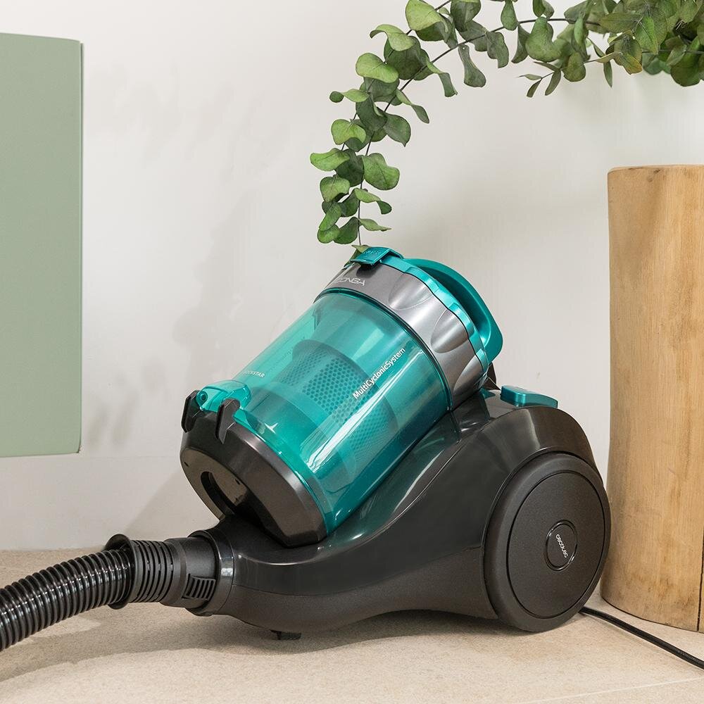 Aspirator Conga Rockstar Multicyclonic Compact, 800W, 2.5L, negru-albastru, 28x31x27cm