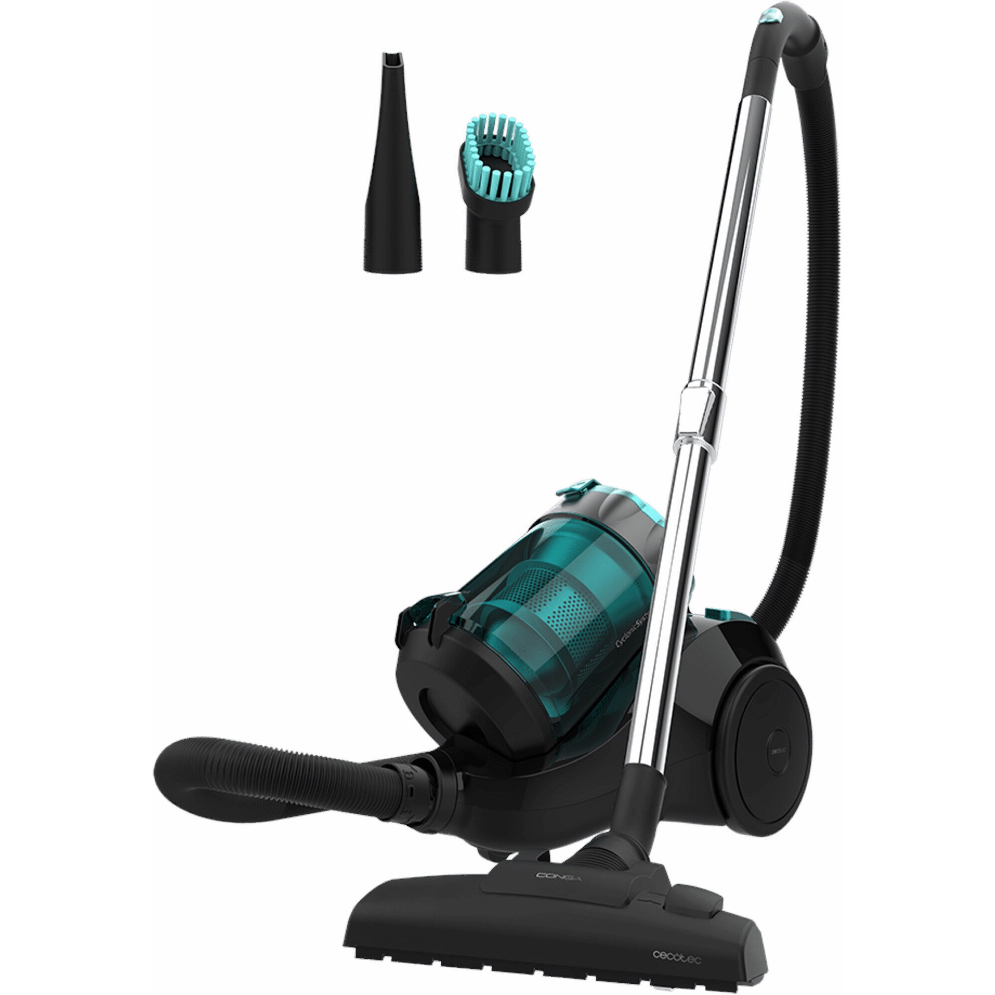 Aspirator Conga Rockstar Multicyclonic Compact, 800W, 2.5L, negru-albastru, 28x31x27cm