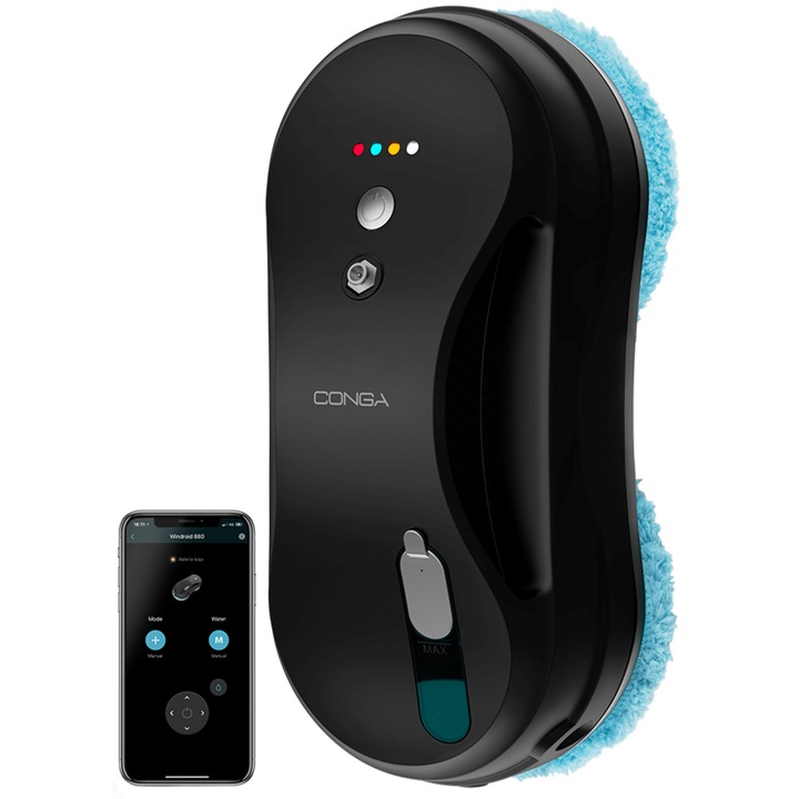 Cecotec Conga WinDroid 880 робот за автоматично почистване на прозорци, бял, 23x13.9x29.8 см