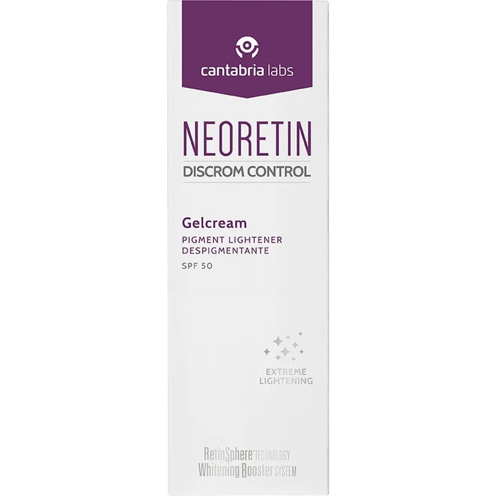 Crema de fata Neoretin Discrom control SPF 50, 40 ml, protectie UV, anti-imbatranire