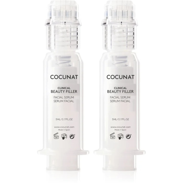 Комплект за антиейджинг терапия Cocunat Clinical Beauty Filler, серум 2x5 мл, маска 1 брой, За грижа за зряла кожа