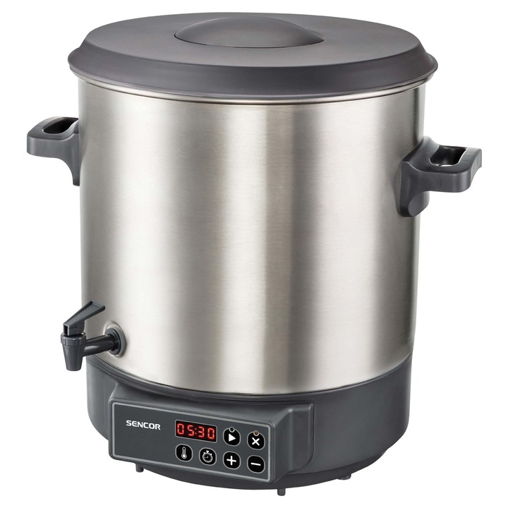 Multicooker Sencor, 1800W, 27l, inox, cu timer, protectie la supraincalzire