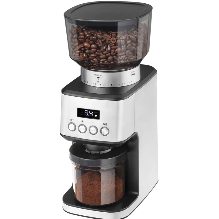 Rasnita de cafea Catler, 180W, 250g, negru-argintiu, 24x15x45cm