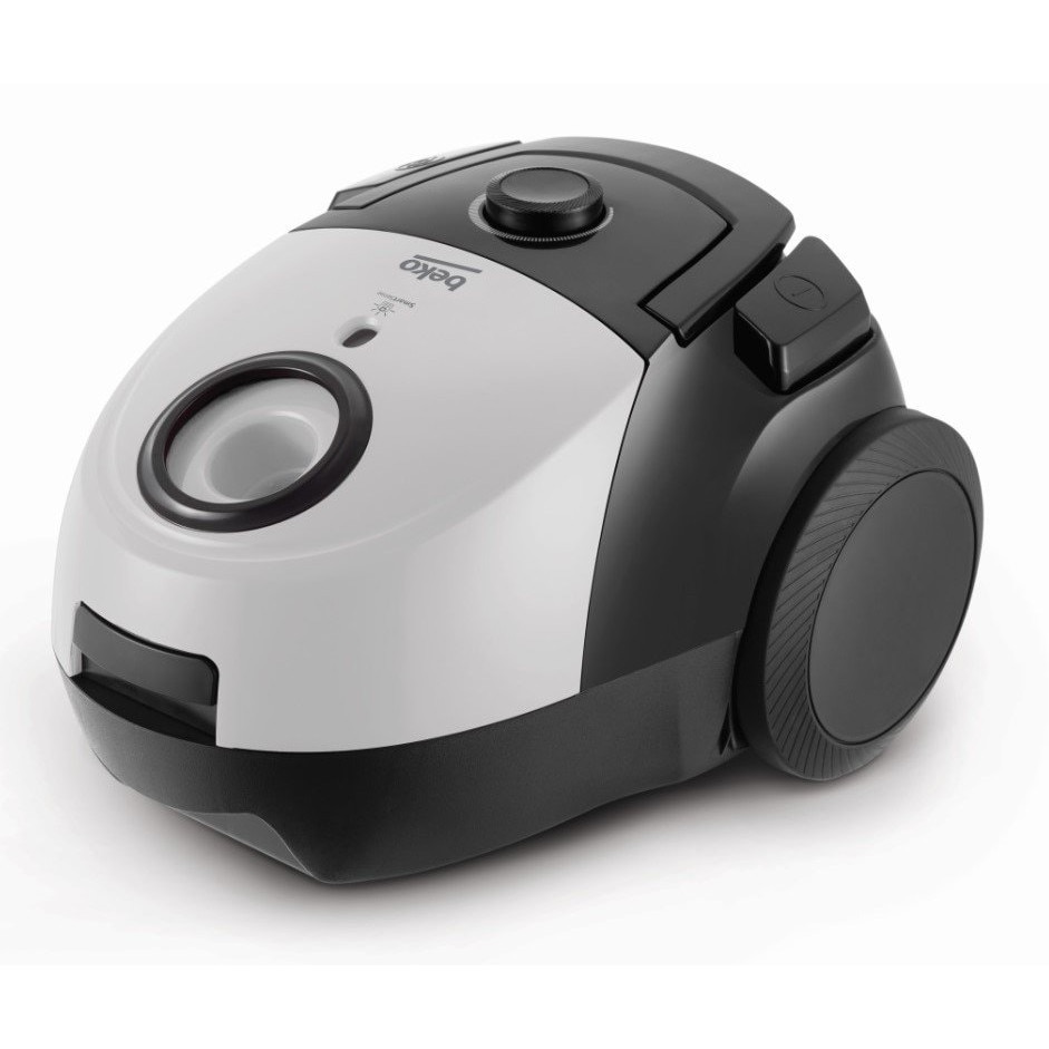 Aspirator Beko VCC34801AW reglaj putere, sac 2.1l, negru-alb, 22.3x28.2x34.2cm