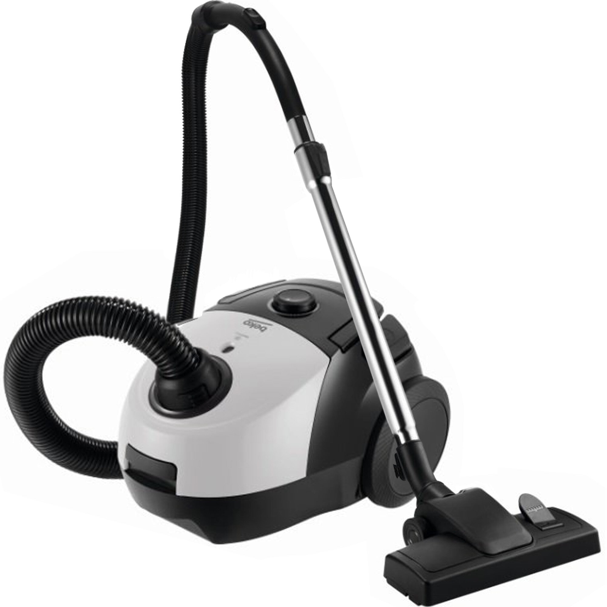 Aspirator Beko VCC34801AW reglaj putere, sac 2.1l, negru-alb, 22.3x28.2x34.2cm