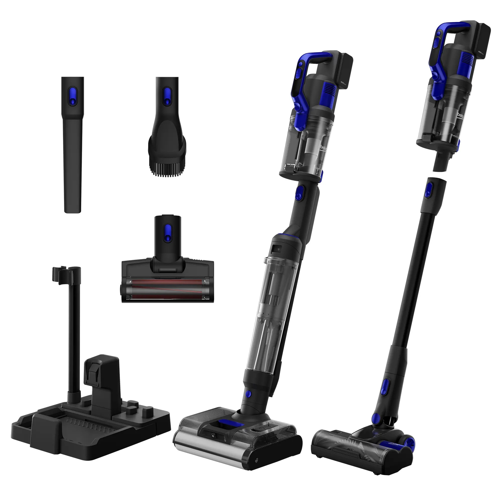 Aspirator Beko VRW90421VD HydroTrio Pro, 3 moduri, negru-albastru, 34.5x16.1x119cm