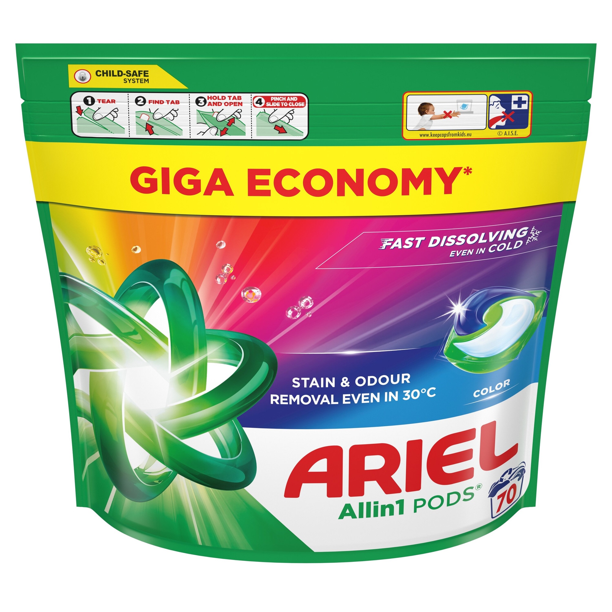 Capsule detergent de rufe ARIEL All In 1 Pods Color - 70 buc. - eMAG.ro