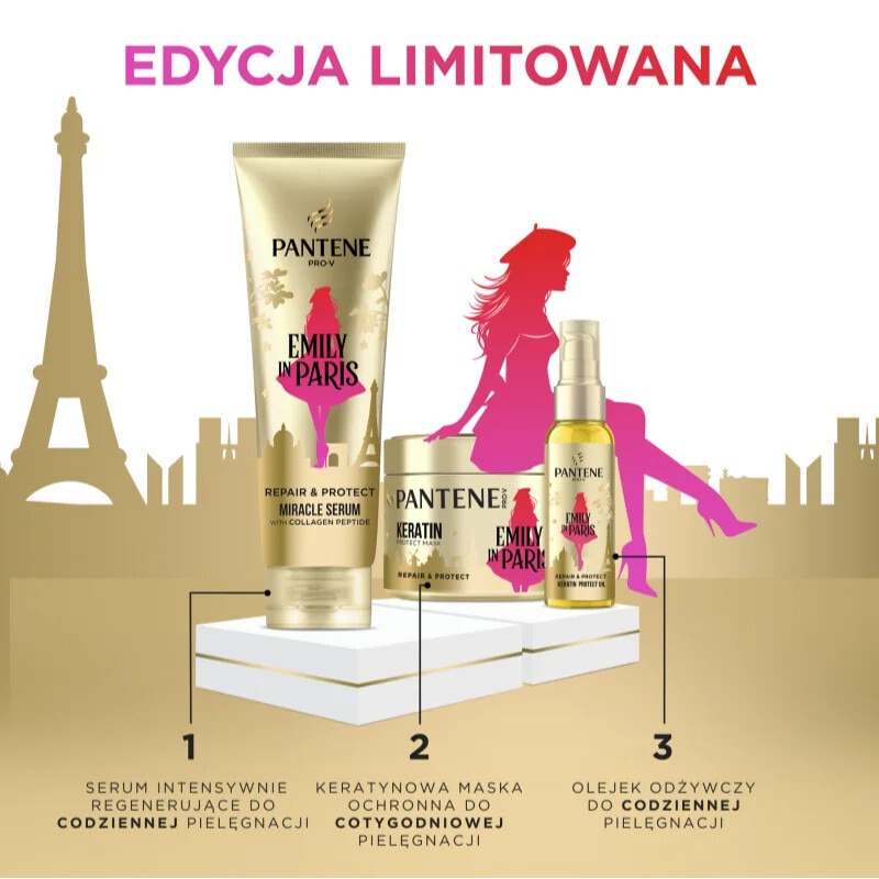 Set cosmetic Pantene Pro-V Emily in Paris, 200ml balsam, 100ml