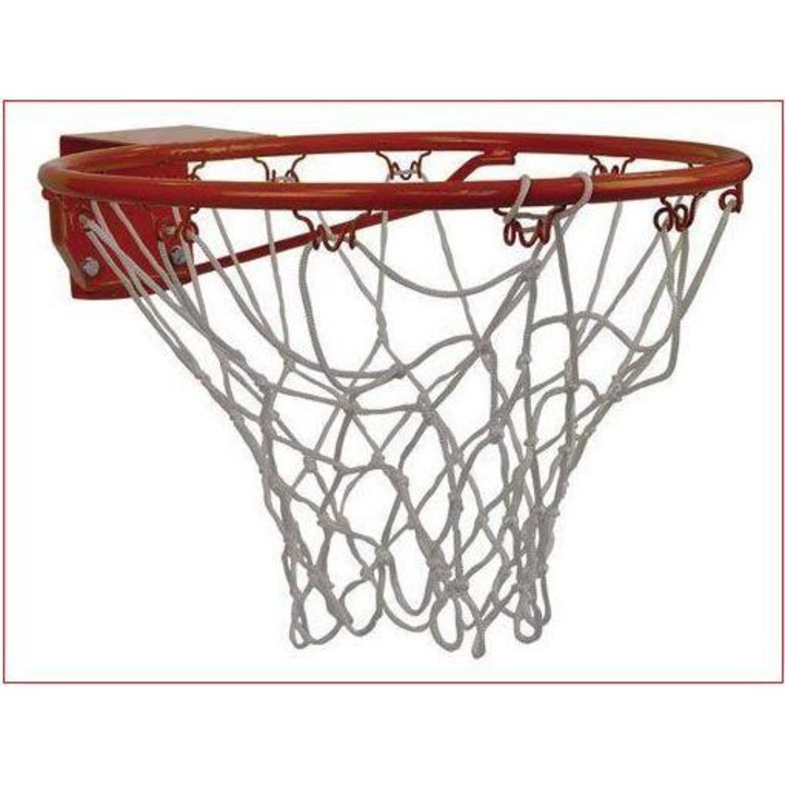 Баскетболен кош Domeks, стандартен, 12 куки, 45,5 см, комплект с мрежа