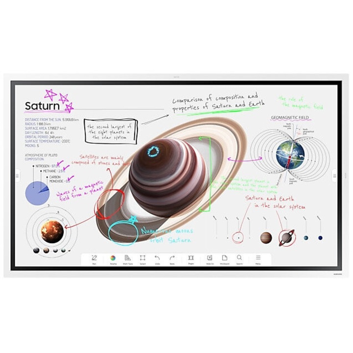 Samsung Flip Pro 55"-es monitor, 3840x2160 képpont, fehér, 55 hüvelyk