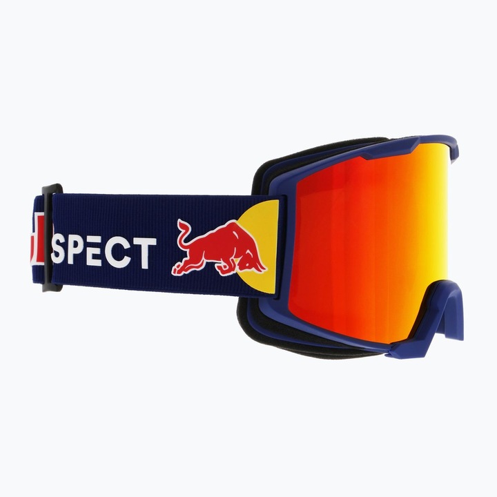 Gogle de schi Red Bull Spect Solo, granat, lentila rosie oglinda, marime L