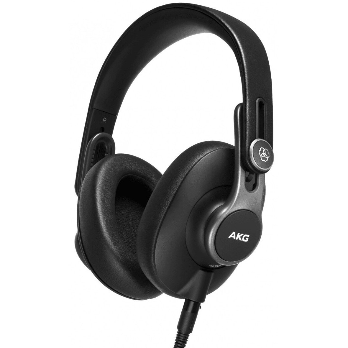 Casti cu fir AKG K371, negru, 50mm, 1.2m, pentru DJ-uri si studio
