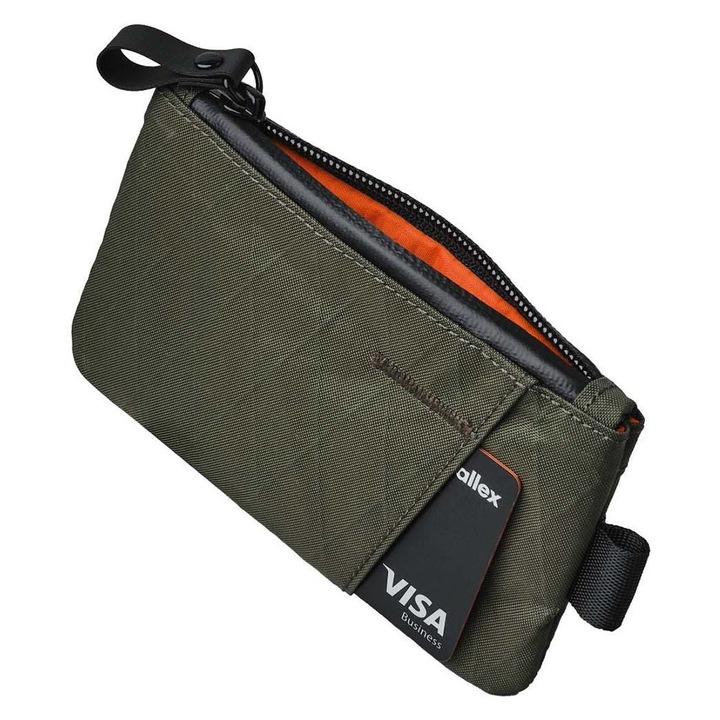 Portfel unisex Alpaka Zip Cardholder, design minimalist, material RFID, culoare multicolor, dimensiuni compacte