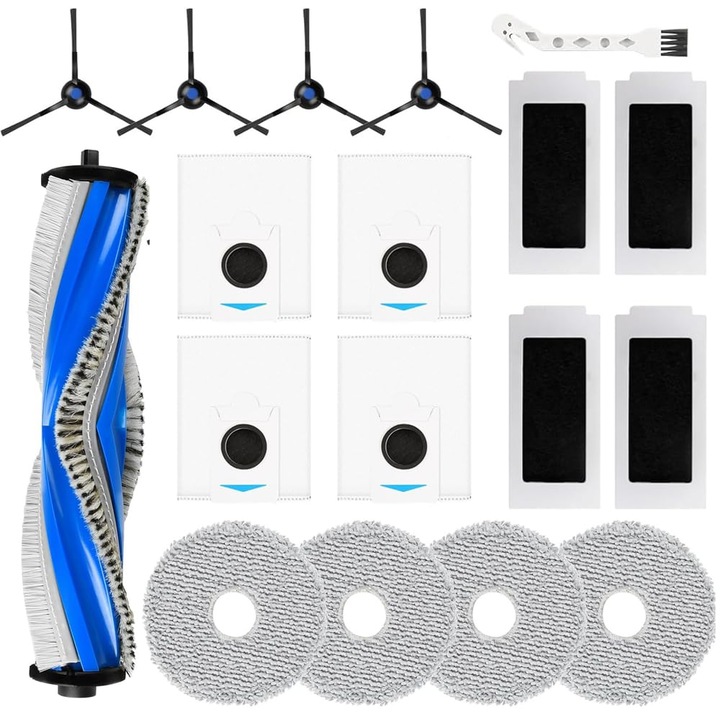 18 darabos tartozékkészlet Ecovacs Deebot T30S Combo robotporszívóhoz, fekete