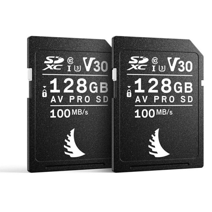 Карти памет Angelbird SDXC 128GB, Клас 10, UHS-I/U3, V30, Комплект от 2 бр