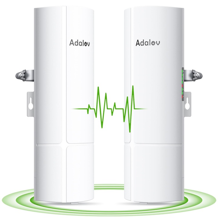Kültéri vezeték nélküli router AdaLov CPE380, 5.8GHz, 3Km, 14dBi, 2 port 100Mbps