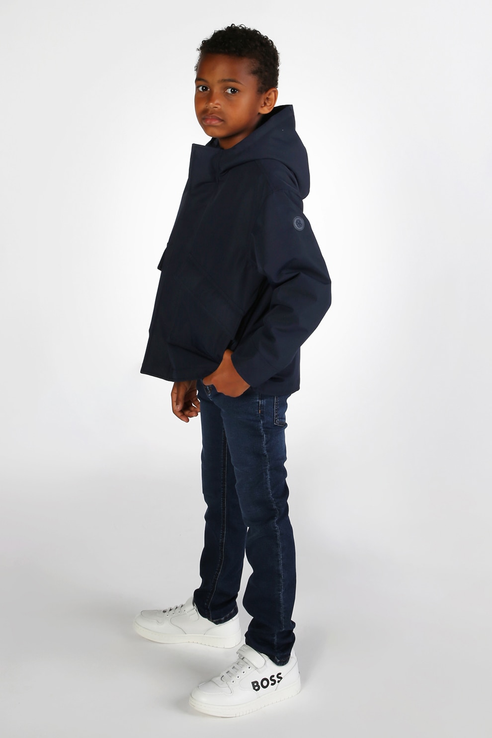 BOSS Kidswear, Blugi slim-fit, Albastru, 174 CM