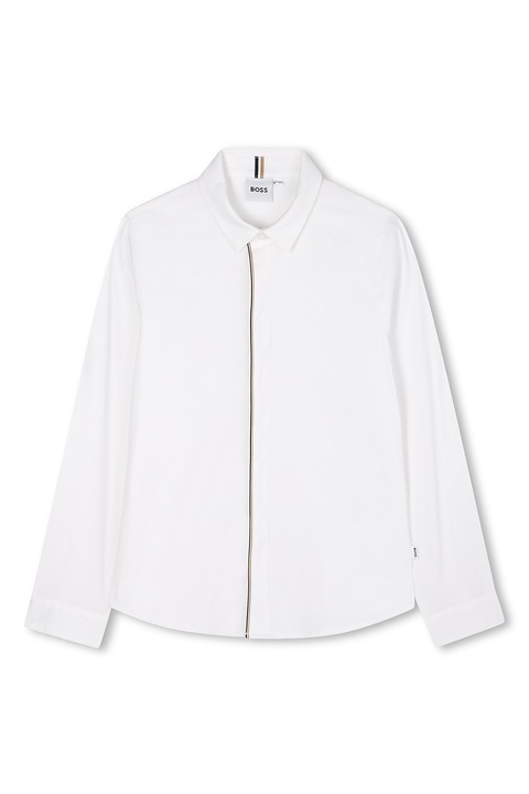 BOSS Kidswear, Camasa cu maneci lungi, Alb optic
