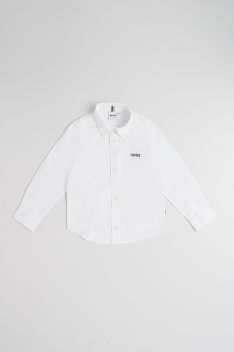 BOSS Kidswear, Camasa cu maneci lungi, Alb/Negru