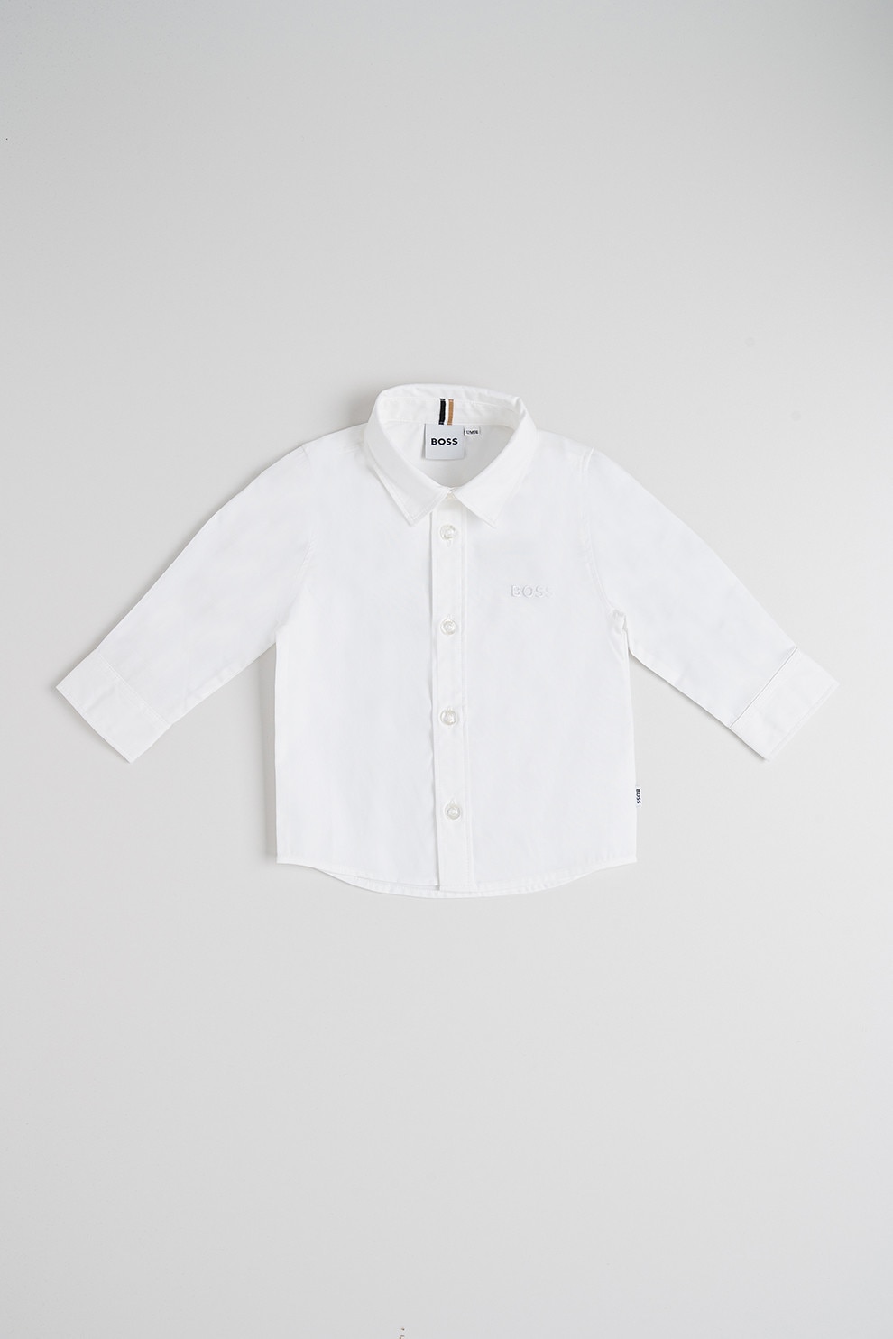 BOSS Kidswear, Camasa cu maneci lungi, Alb, 94 CM