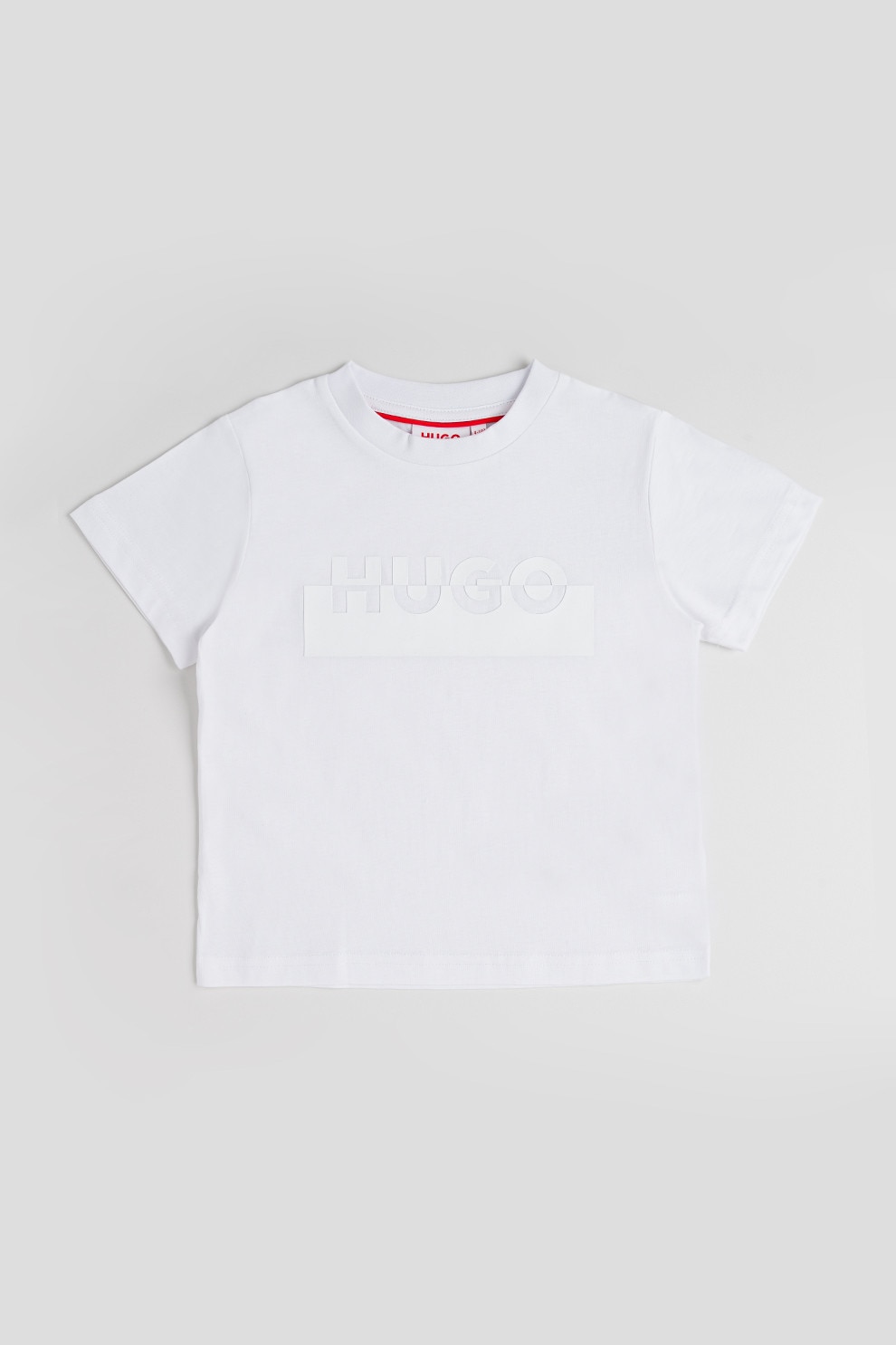 HUGO, Tricou cu imprimeu logo, Alb, 162 CM