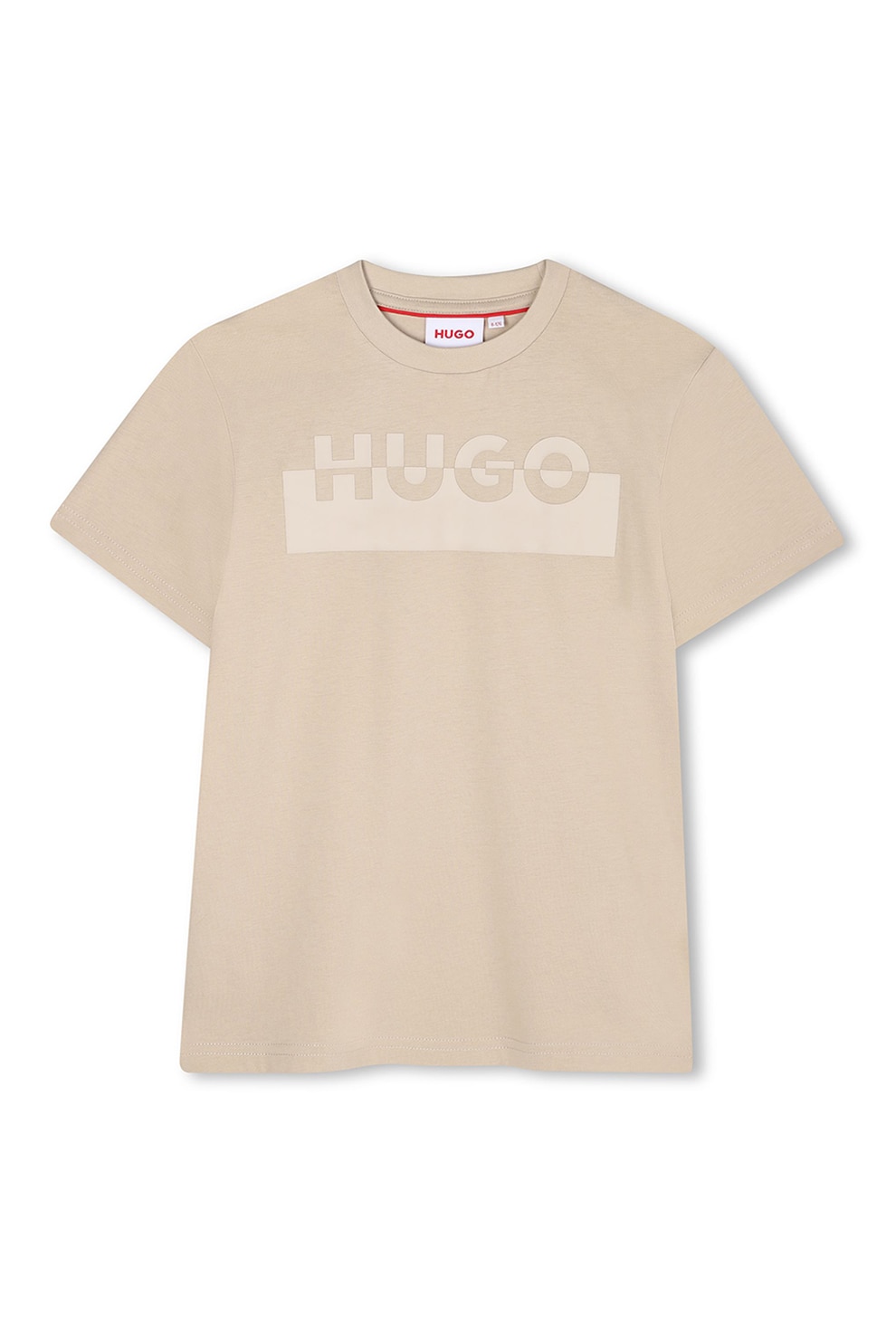 HUGO, Tricou cu imprimeu logo, Bej, Bej deschis, 162 CM