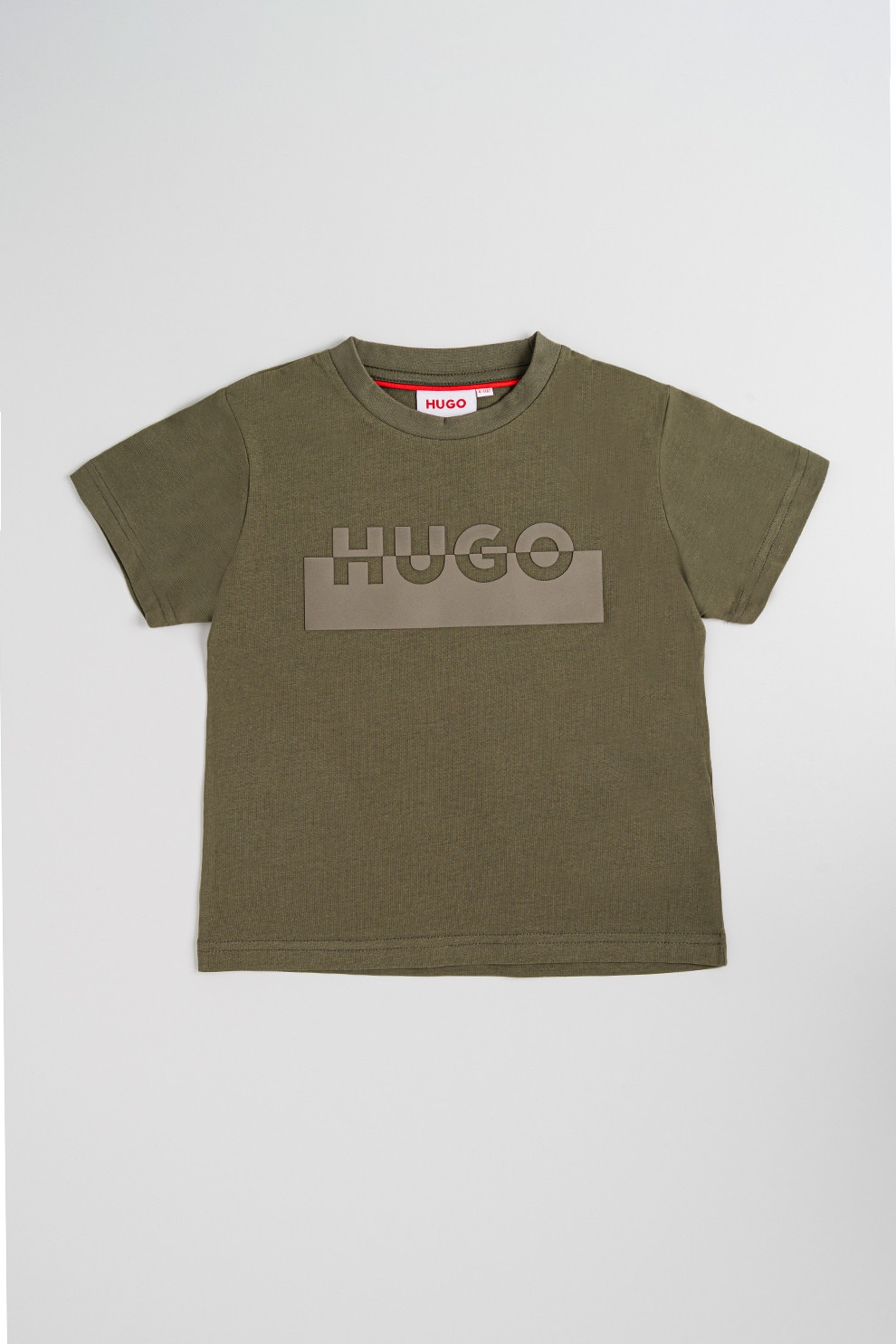 HUGO, Tricou cu imprimeu logo, Verde spranghel, 162 CM