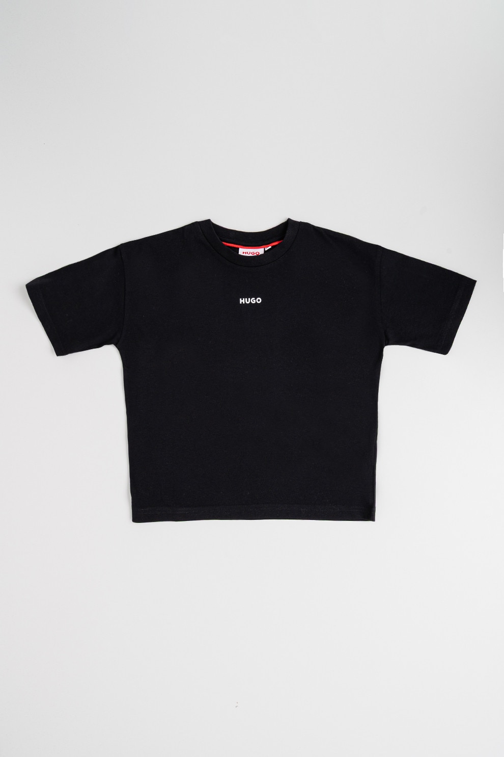 HUGO, Tricou cu logo discret, Negru, 174 CM