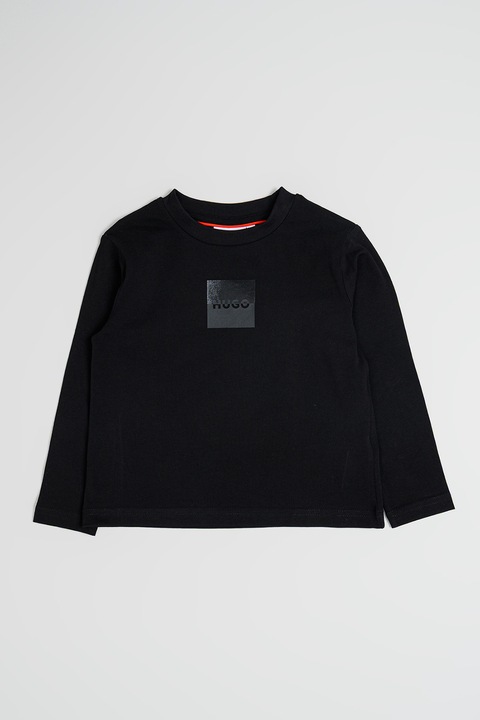 HUGO, Bluza cu imprimeu logo, Negru