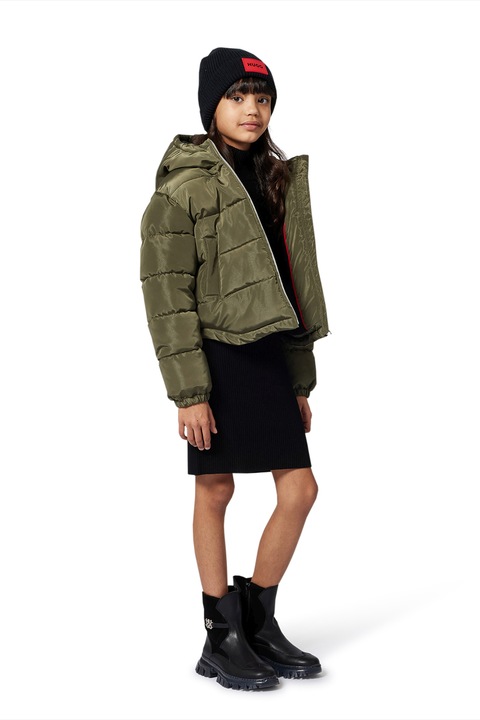 HUGO, Rochie uni cu logo, Negru