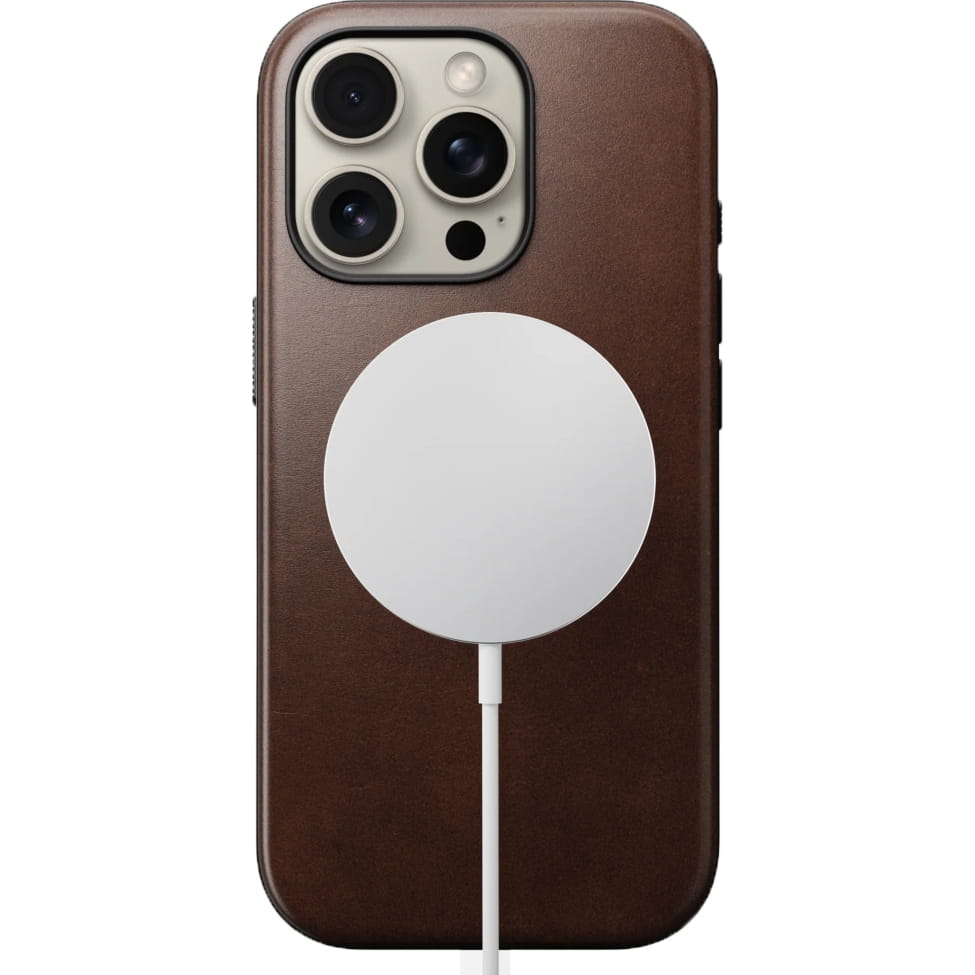 Husa Nomad Modern Leather Case pentru iPhone 16 Pro, maro