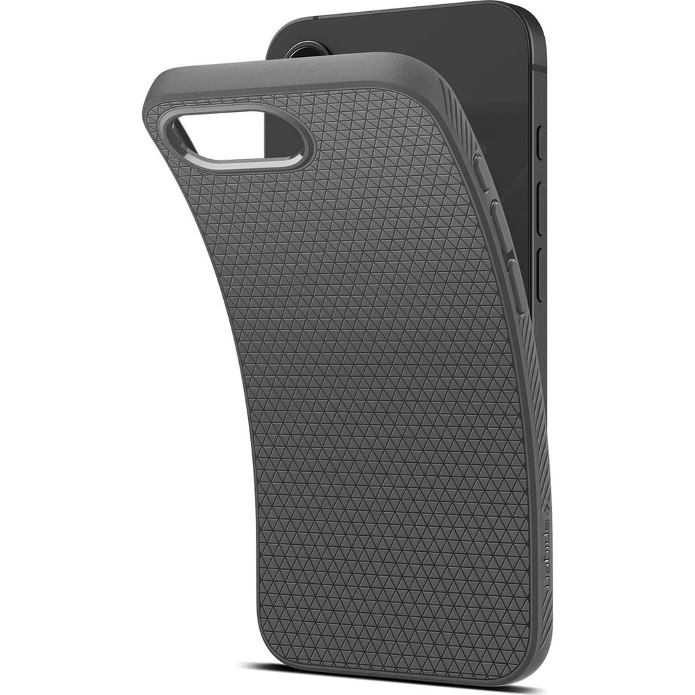 Husa Spigen Liquid Air pentru iPhone 16e, gri