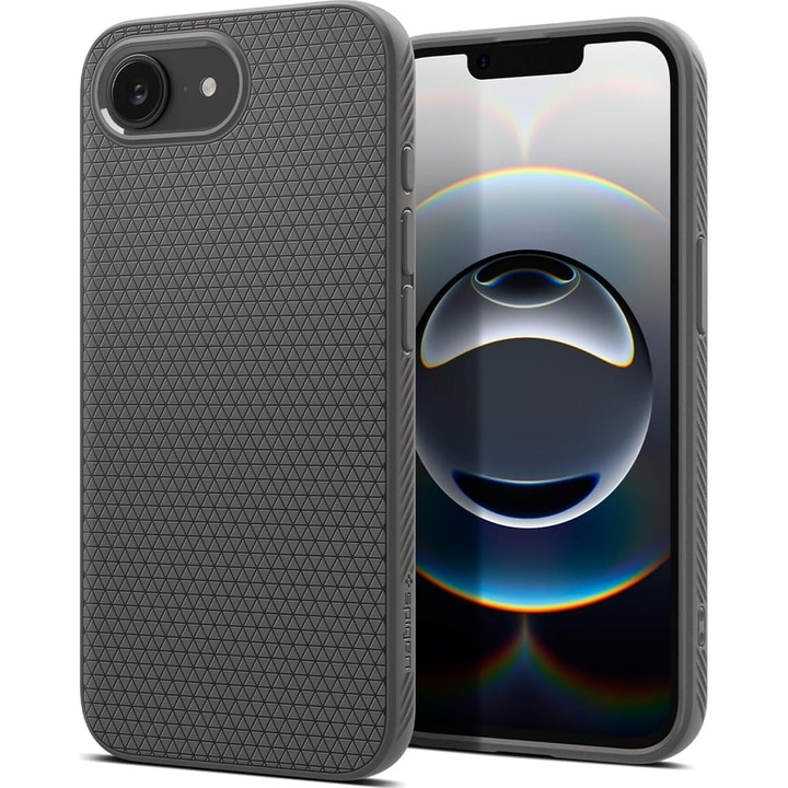 Husa Spigen Liquid Air pentru iPhone 16e, gri
