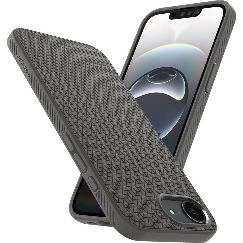 Husa Spigen Liquid Air pentru iPhone 16e, gri