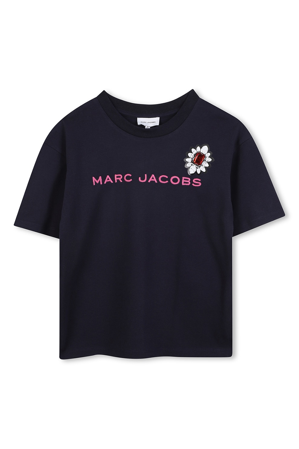 Marc Jacobs, Tricou din bumbac cu logo, Albastru ultramarin, 156 CM
