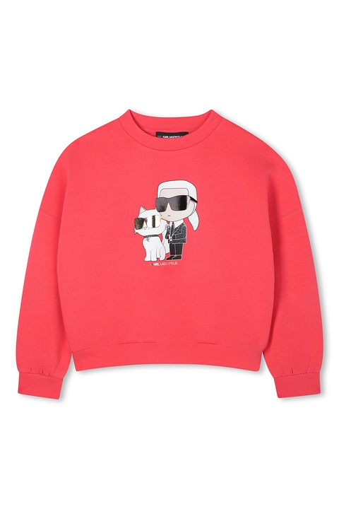 KARL LAGERFELD KIDS, Суитшърт с лого, Корал