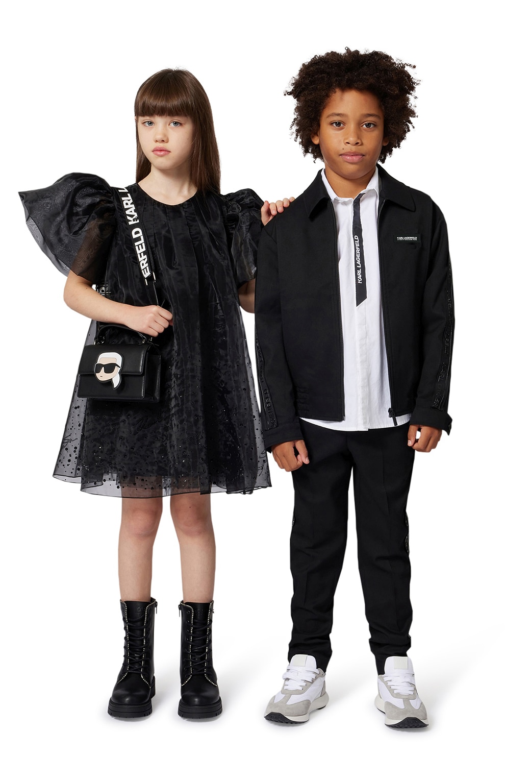 KARL LAGERFELD KIDS, Camasa cu logo, Alb optic, 174 CM
