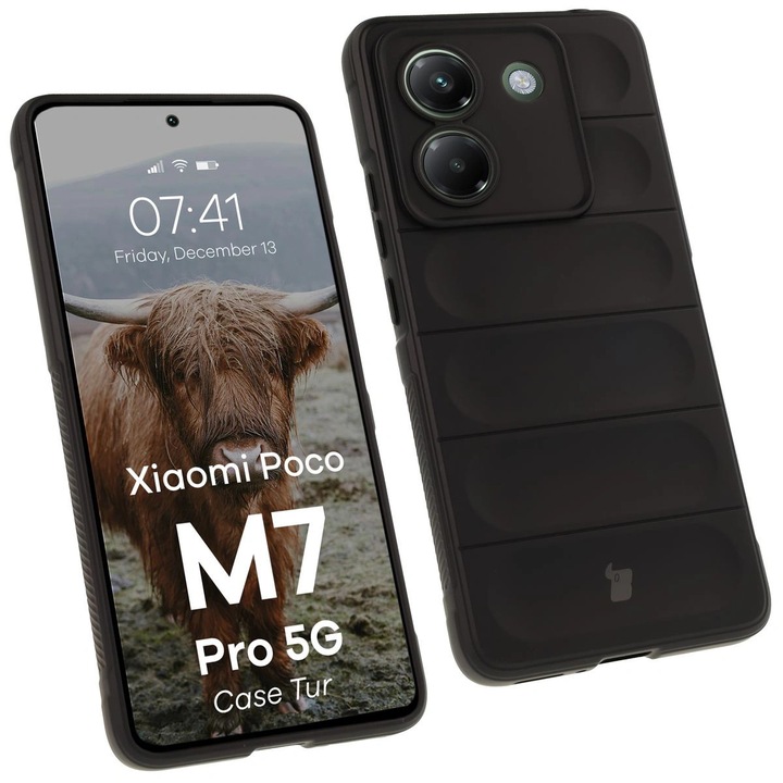 Husa Bizon Case Tur pentru Xiaomi POCO M7 Pro 5G, negru
