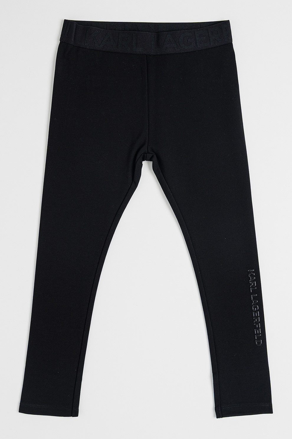 KARL LAGERFELD KIDS, Colanti cu banda logo in talie, Negru, 162 CM