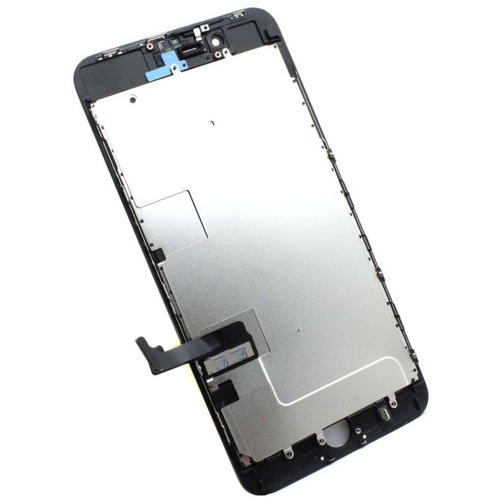 Display compatibil iPhone 8 Plus LCD Negru Complet Cu Tablita Metalica Si Conector Amprenta