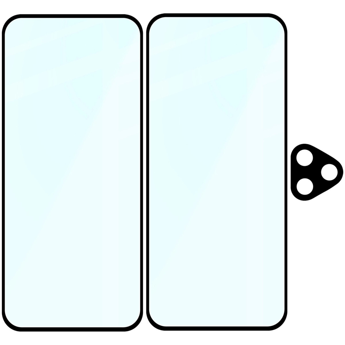 Set 2x Sticla + sticla pentru camera Bizon Glass Edge 2 Pack pentru Honor 400 Lite 5G, transparenta
