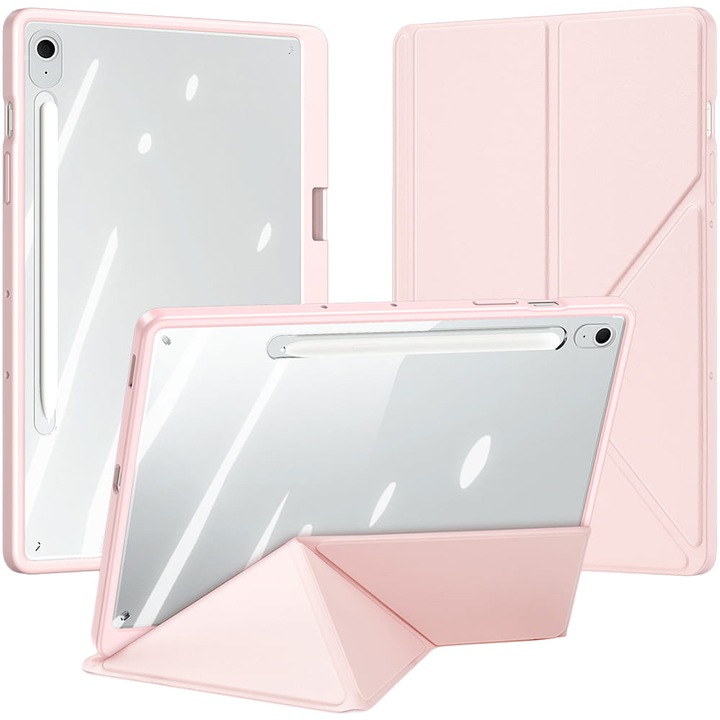 Husa tableta Dux Ducis Magi pentru Samsung Galaxy Tab S10 FE Plus, roz transparent