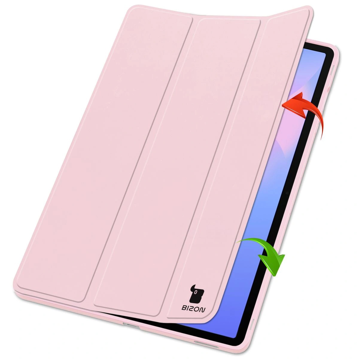 Husa tableta Bizon Case Tab Lizard pentru Samsung Galaxy Tab S10 FE Plus, roz