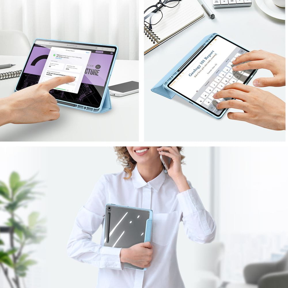 Husa tableta, DuxDucis, Pentru Samsung Galaxy Tab S10 FE Plus, Albastru