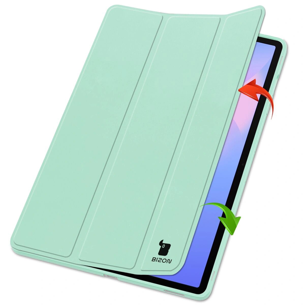 Husa tableta Bizon Case Tab Lizard pentru Samsung Galaxy Tab S10 FE Plus, verde menta