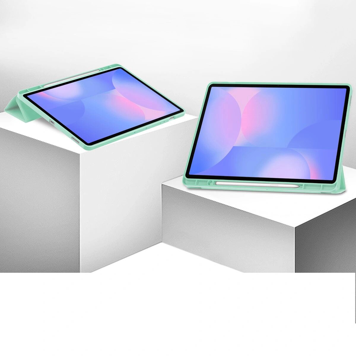 Husa tableta Bizon Case Tab Lizard pentru Samsung Galaxy Tab S10 FE Plus, verde menta