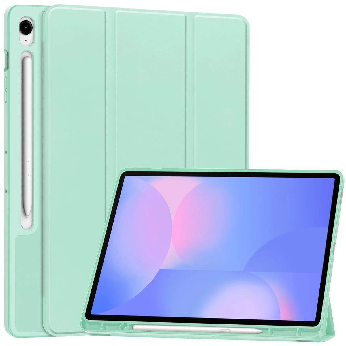 Husa tableta Bizon Case Tab Lizard pentru Samsung Galaxy Tab S10 FE Plus, verde menta